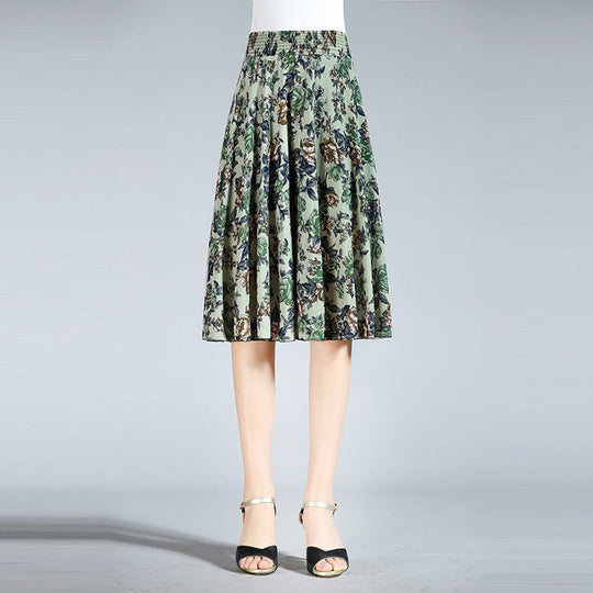 R&B | Damen Chiffon Culottes mit Breiten Beinen und Hoher Elastischer Taille