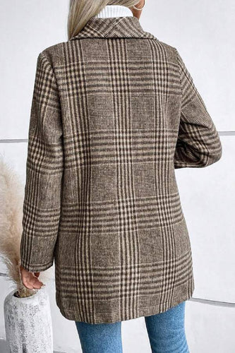 R&B | Kollektion Karierter Kragen Langarmjacke