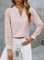 R&B | Elegantes Chiffon Top mit V-Ausschnitt