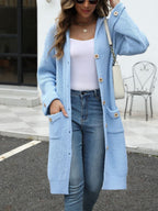 R&B | Lange Strickjacke Knopfverschluss Zeitlos und Bequem