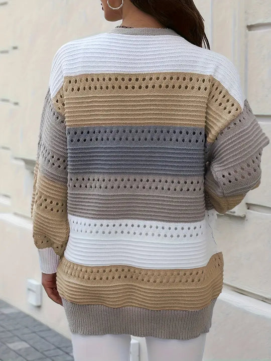 R&B | Strickjacke mit Farbblockierungen