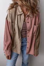 R&B | Colorblock Shirtjacke Baumwollmischung Lässig und Trendy