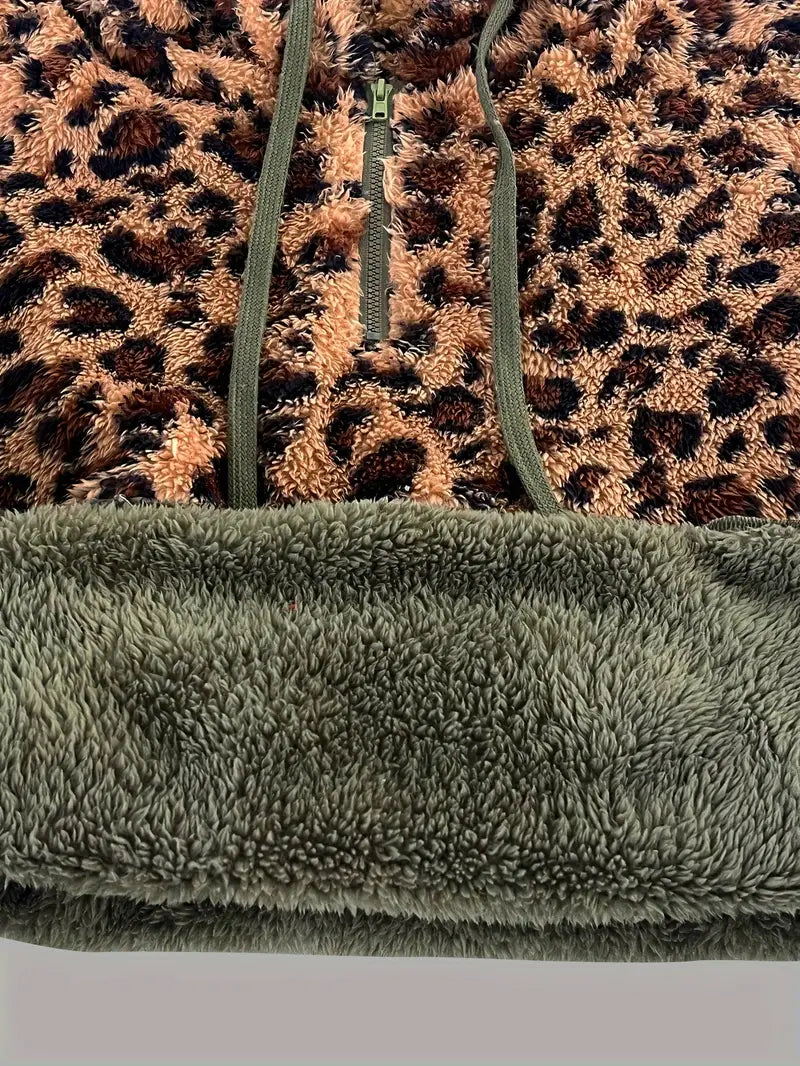 R&B | Leopardenmuster Farbblock Pullover