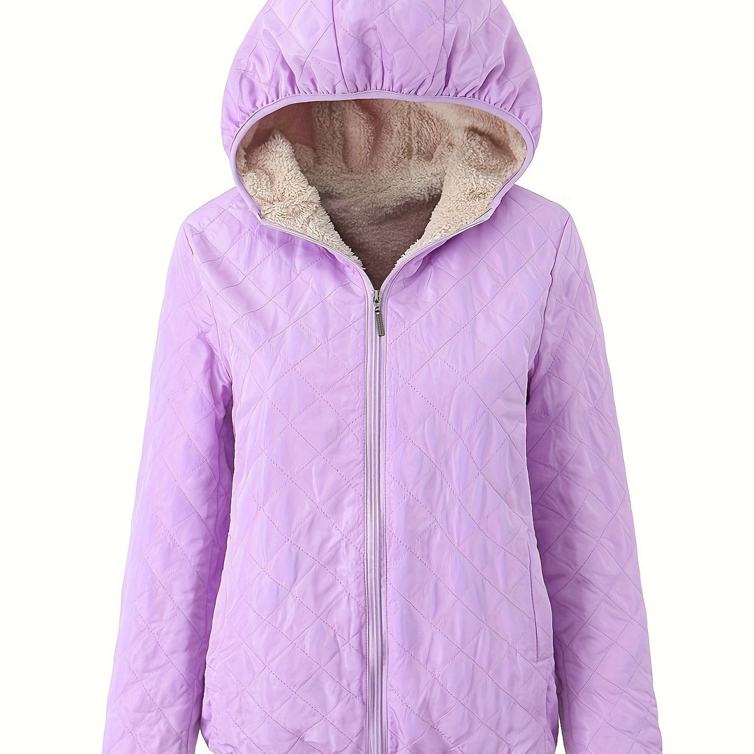 R&B | Steppjacke mit Kapuze und Reißverschluss
