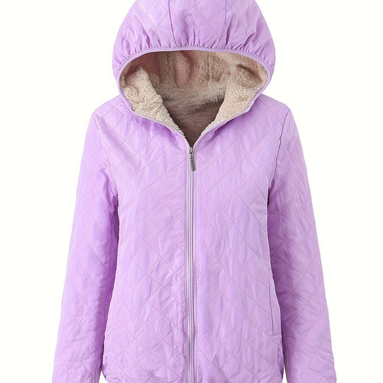R&B | Steppjacke mit Kapuze und Reißverschluss