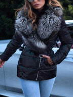 R&B | Damen-Fellkragenjacke mit Taschen