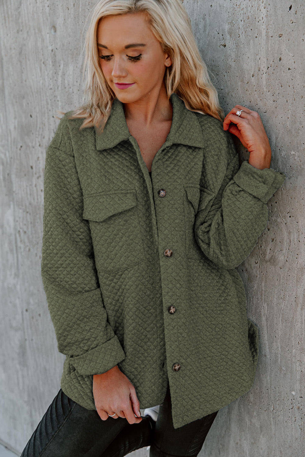 R&B | Leichtgewicht Gesteppte Hemdjacke Polyester Komfort und Stil