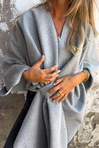 R&B | lässige V-Ausschnitt Stola Cape Jacke