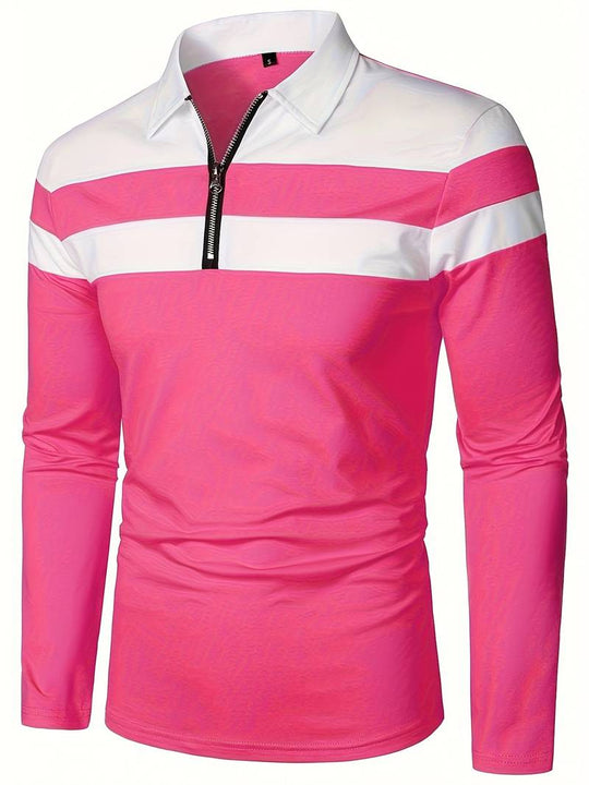 R&B – langärmliges poloshirt mit reißverschluss
