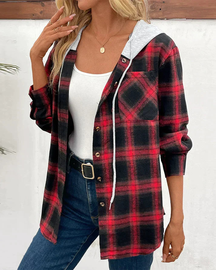 R&B | Jacke mit Kapuze und Karomuster
