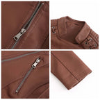 R&B | Damen Faux-Leder Bikerjacke