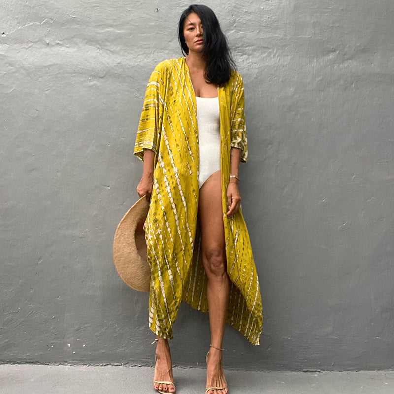 R&B | Glamouröse Sonnenschutz Resort Strandkleid Cover Up