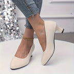 R&B | Stilvolle Damen Pumps mit Spitzem Zeh und Blockabsatz