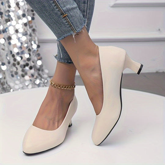 R&B | Stilvolle Damen Pumps mit Spitzem Zeh und Blockabsatz