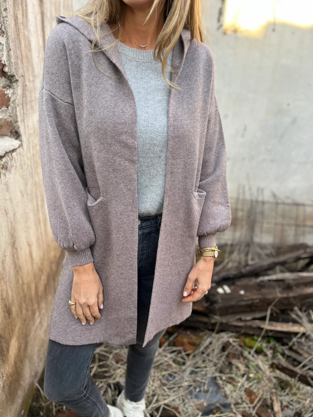 R&B | Casual-Jacke mit Kapuze und Taschen