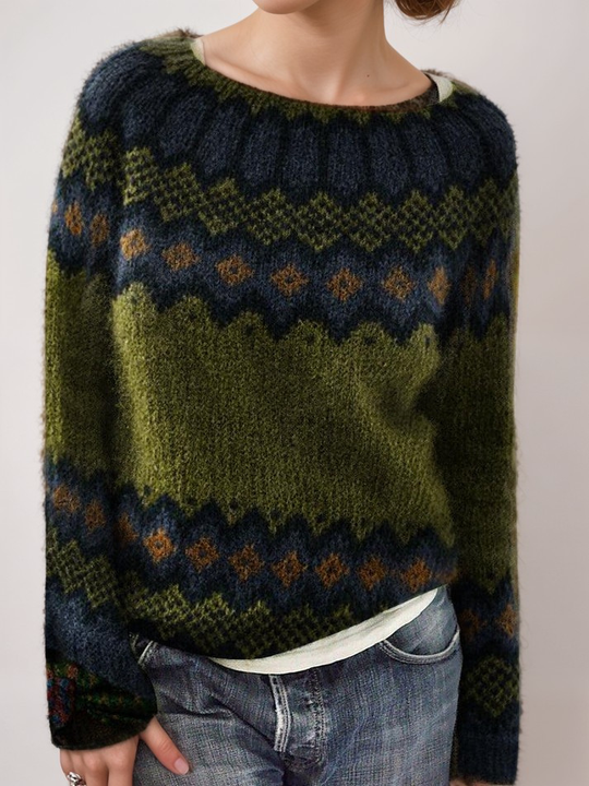 R&B | Nordisk Strickpullover Weiche Wollmischung Gemütliche Eleganz