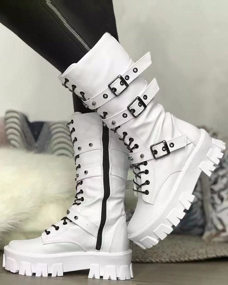 R&B | Stiefel Mit Reißverschluss Und Schnallen
