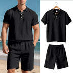 R&B | Kurzärmliges Poloshirt und Shorts Strandanzug