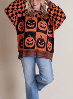 R&B | Karierter Strickpullover