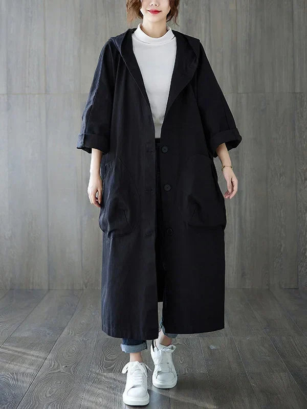 R&B | Langer Wasserdichter Trenchcoat Mantel