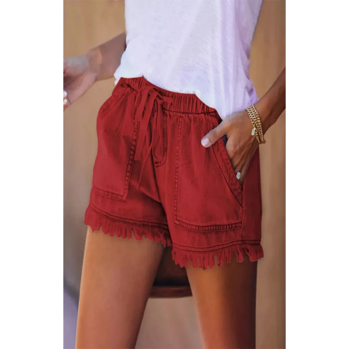 R&B | Denim-Shorts mit hoher Taille