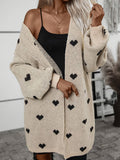 R&B | Strickjacke mit Herzmuster aus weichem Stoff