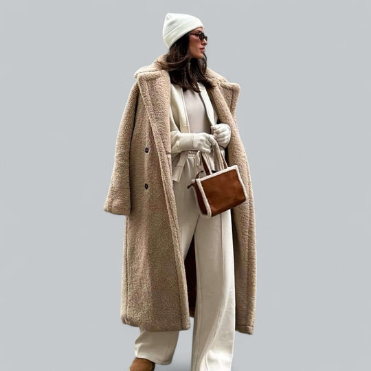 Damen Kunstfelljacke mit Teddy-Optik & Langer Passform | R&B