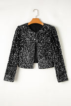 Paillettenbesetzte Jacke Mit Offener Vorderseite