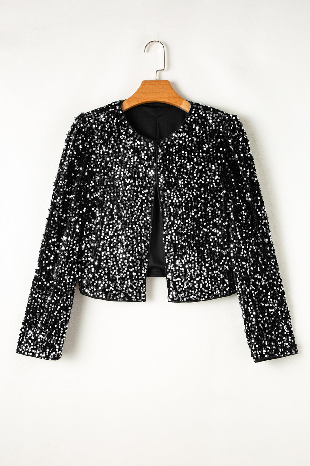 Paillettenbesetzte Jacke Mit Offener Vorderseite