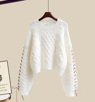 R&B | Strickpullover Weite Lockere Beine Zweiteiliges Satz