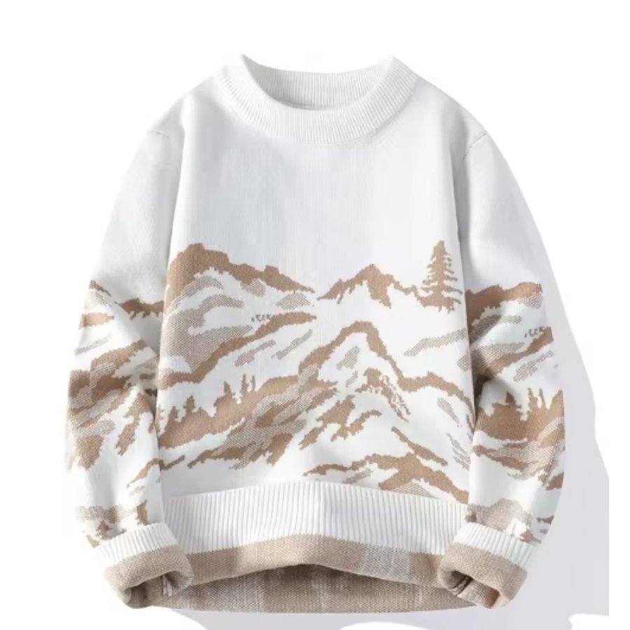 R&B | Strickpullover Bergmotiv Warm und Stilvoll