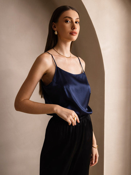 R&B | Seide Entspannt Spaghettiträger Camisole Top