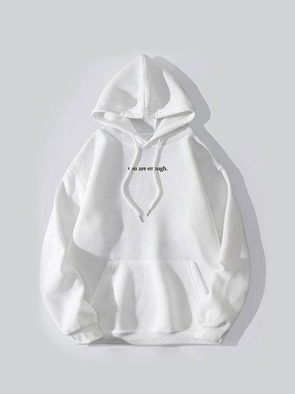R&B | Oversized Hoodie mit Kängurutasche Und Kordelzug Und Buchstabendruck