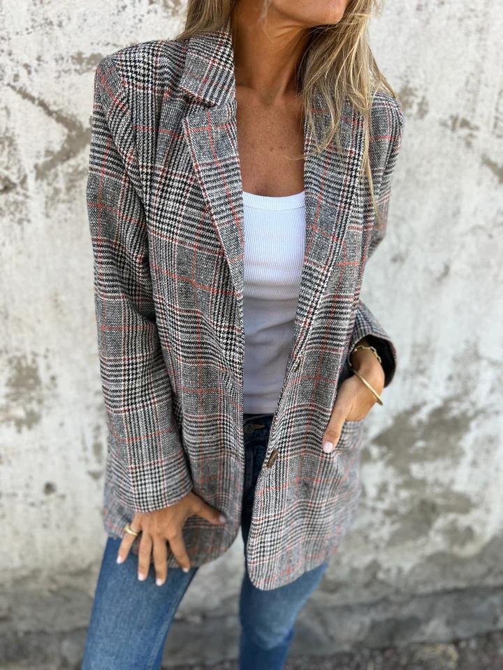 R&B | Stilvolle Damen Winter Kariert Blazer