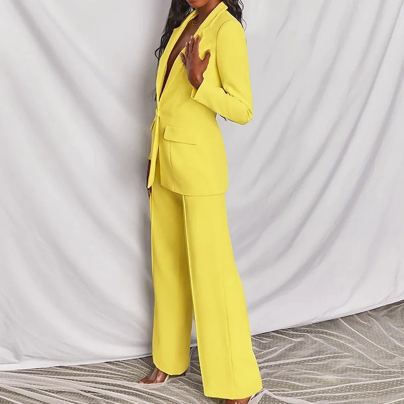 R&B | Eleganter Damenanzug mit Langen Ärmeln und Hose