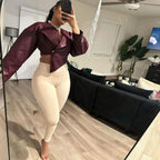 R&B | Kunstleder Cropped Jack für Damen