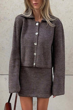 R&B | Gemütlicher Strickcardigan und Lässiges Minirock-Set