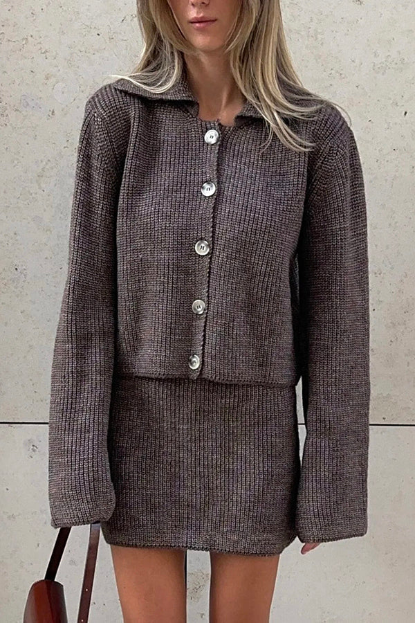 R&B | Gemütlicher Strickcardigan und Lässiges Minirock-Set