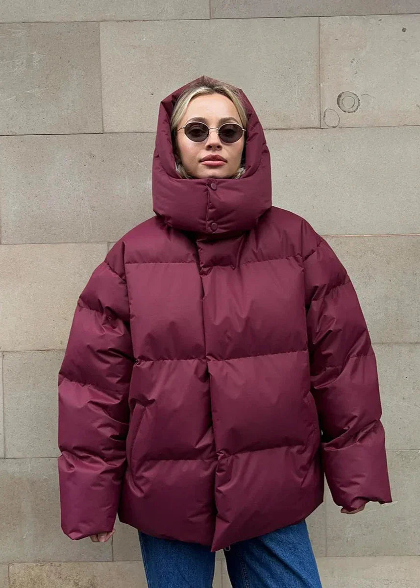 R&B | Pufferjacke - Burgunderrot