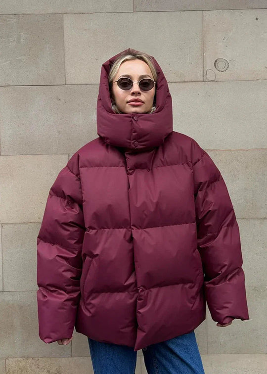 R&B | Pufferjacke - Burgunderrot
