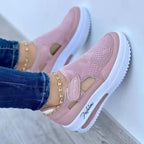 R&B | Casual Flacher Boden Atmungsaktive Klettverschluss Casual Mesh Schuhe