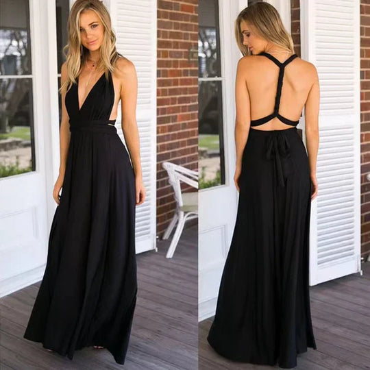 elastisches Wickelkleid mit Trägern