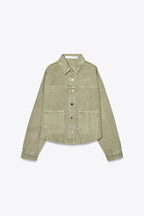 R&B | Klassische Khaki Denim-Jacke für Den Alltag