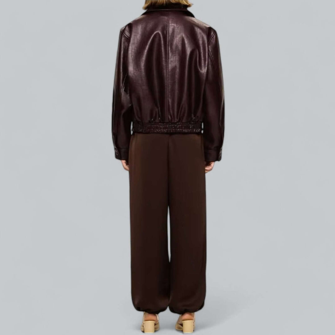 R&B | Unisex Vintage Stil Lederlook Jacke
