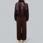 R&B | Unisex Vintage Stil Lederlook Jacke
