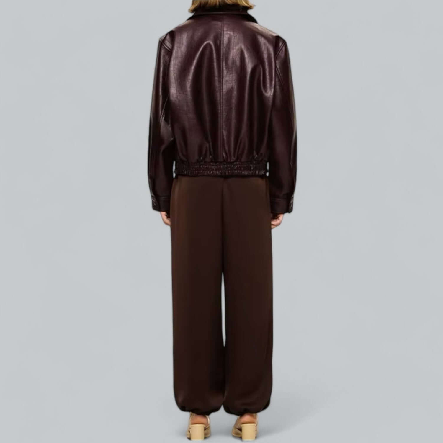 R&B | Unisex Vintage Stil Lederlook Jacke
