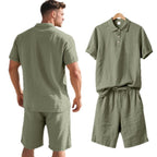 R&B | Kurzärmliges Poloshirt und Shorts Strandanzug