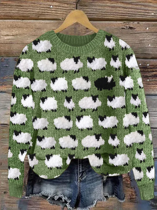 R&B | Wollpullover mit Schafsmuster