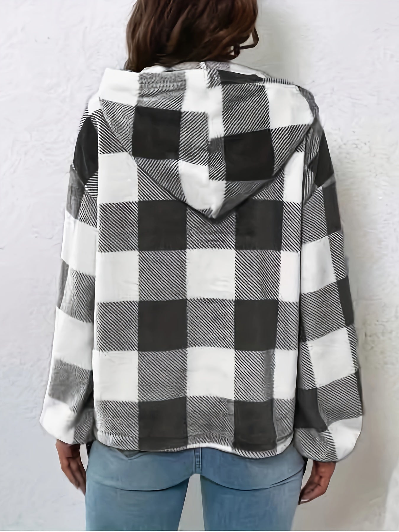 R&B | Flannel Karierter Hoodie Baumwolle und Polyester Trendig und Komfortabel