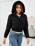 R&B | Kuschelige Gepolsterten Winterjacke mit Pelzkapuze und Taschen